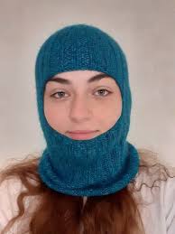Hand Knit Winter Balaclava Hat, Balaclava Helmet, Winter Ski Mask, Warm and  Soft Blue Winter Hat Ready to Ship