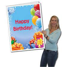 Origami pop cards giant pink birthday cake 3d pop up greeting card rose flowers. Jumbo Greeting Cards Giant Birthday Card Presents And Balloons 2 X 3 Card With Envelope Walmart Com Walmart Com