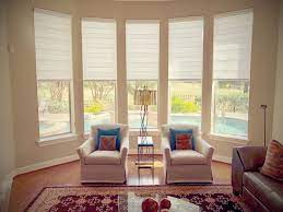 When the curtains are closed, the the less private approach would include only slender panels flanking the bay on either side. 5 Bay Window Treatment Ideas To Try For The Summer Stoneside
