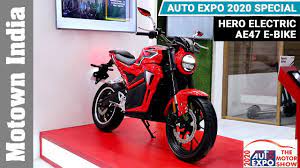 Hero Electric Ae 47 E Bike Auto Expo 2020 Motown India Youtube