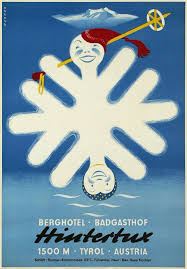 Hintertux Ski Vintage Poster 1950 Austria Tyrol Glacier Hintertux Vintage Poster Visitaustria Vintage Posters Winterpret Vintage