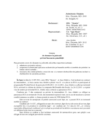 Litigiul a fost soluţionat după alte 3 termene pe de alta parte, faţă de solicitarea reclamantei de plata a cheltuielilor de judecată în cuantumul de 8.000 de lei, justificate cu o factura emisa in. Cerere De Chemare In JudecatÄƒ Exemplu