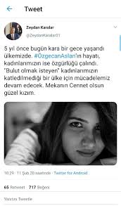 Aslan'ı vahşice öldüren 3 sanık için müebbet hapis cezası verildi ve hiç bir indirim uygulanmadı. Kadin Cinayetlerinin Simge Isimlerinden Ozgecan Aslan Unutulmadi