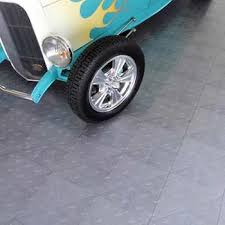 Putting two rolls together, no problem. Motofloor Modular Garage Flooring Metallic Grey Tiles