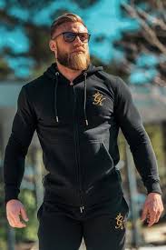 Black And Gold Tracksuit Tracksuit Zip Hoodie Black Gold Gymking Mens Casual Outfits Sports Wear Fashion Mens Outfits