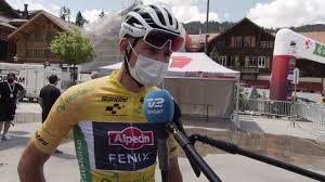 Launching an untouchable sprint, the world cyclocross champion came around the world road. Mathieu Van Der Poel Interview At The Start Stage 5 Tour De Suisse 2021 Youtube
