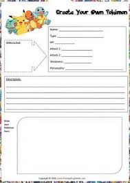 Quick Fun Worksheet To Catch Your Students Attention And Interest And To Explore Their Creativity Pokemon Party Make Your Own Pokemon Pokemon Birthday Party
