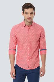 Louis Philippe Sport Shirts Louis Philippe Peach Shirt For Men At Louisphilippe Com