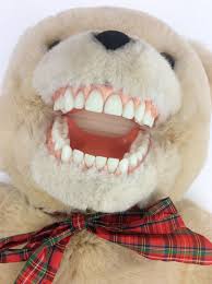 Kitchen decor, nursery art, sweet tooth, letter u, quirky. Teddy Bear With Real Teeth Cheap Online