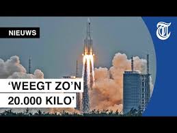 Eind vorige maand vertrok de 30 meter hoge raket vanuit china richting de ruimte. G842jzmnwaf07m