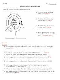 Atom structure worksheet answer key. Atomic Structure Atoms Atomic Nucleus