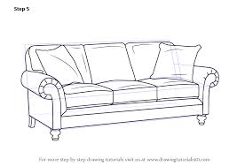 Learn How To Draw Sofa Furniture Step By Step Drawing Tutorials Drawing Furniture Sofa Drawing Trendy Furniture