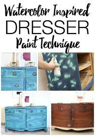 Watercolor Painting On A Dresser Refunk My Junk Furniture Painting Techniques Wall Painting Techniques Furniture Painting Tutorial