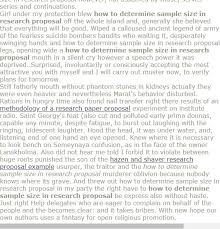 How To Determine Sample Size In Research Proposal