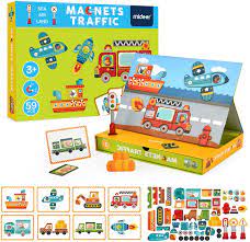 4.8 out of 5 stars. Buy Mideer Magnetic Jigsaw Puzzles 59 Pcs Traffic Puzzle Board With Drawers Imagination Magnets Magnetic Toys Toddler Board Games Birthday Gift For Boys Traffic Sign Vehicle Recognition For Age 3 Online In Usa B08qvm2vw4