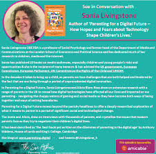 Despite all the banter about the 'future of work' no one is talking about what that really means. Sonia Livingstone Author Of Parenting For A Digital Future How Hopes And Fears About Technology Shape Children S Lives Sue Atkins The Parenting Coach