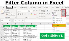 Add Filter In Excel Step By Step How To Use Filters In
