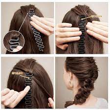 Fashion Magic Hair Braiding Fish Bond Waves Braider Tool Roller With Hair Twist Styling Bun Maker Hair Braiding Tool Magic Hair Hair Styles