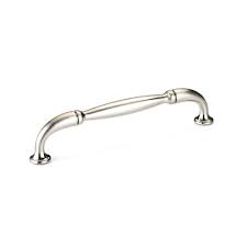 Standard chrome cabinet hardware has a polished surface that shines like a mirror and reflects light. Richelieu Hardware 5 1 16 In 128 Mm Center To Center Brushed Nickel Traditional Drawer Pull Bp23737128195 The Home Depot Traditional Drawers Classic Metal Arch Handle
