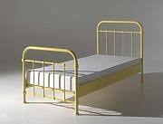 Lit Moderne De 90x200 Cm En Metal Coloris Jaune Minimaliste Lit Pliable Lit Enfant Et Lit Moderne