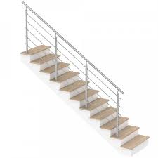 Verriere exterieure en acier ; Garde Corps Rambarde Escalier Kit Complet 3 Metres