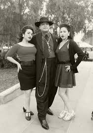We carry pachuco suits in a selection of bold colors. Pachuca Tania Fonseca Y Amigos En 1947 Los Angeles California Chicana Style Pachuca Style Zoot Suit