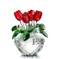 Most of my flowers are growing but not blooming yet, so i use glass flowers made from recycled dishes, to brighten it up during all seasons. Red Glass Flowers Figurine Blown Red Flower Sculpture Art Glass Flower Murano Long Stem Flower Garden Ornaments Decoration For Plants Gifts Home Decor Home Kitchen Dormad Com