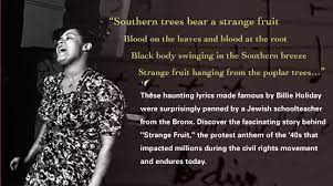 Black bodies swinging in the southern breeze. National Poetry Month Day Twenty Seven