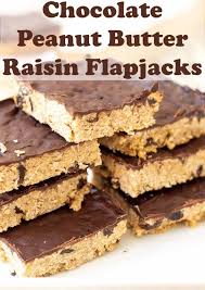 Chocolate Peanut Butter Raisin Flapjacks Recipe Healthy Cake Recipes Cake Recipes Peanutbutter Cake Recipe