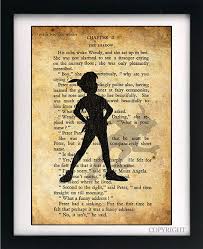 Peter Pan Wendy Shadow Art Book Print A3 Large Vintage Page Effect Wall Quote 13 99 Via Etsy Book Art Shadow Art Book Print