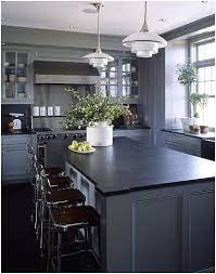 Light Gray Kitchen Cabinets With Black Countertops Decorate Ideas Under Kitchen Cabinet Desig Grey Kitchen Designs Black Countertops Kitchen Colour Schemes
