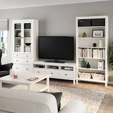 Hemnes White Stain Clear Glass Tv Storage Combination 326x197 Cm Ikea Tv Storage Living Room Entertainment Hemnes