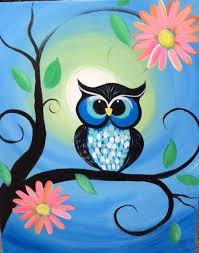 Easy Bird Paintings On Canvas Super Painting Ideas On Canvas Acrylic For Beginners Flowers Ideas In 2020 Owl Painting Canvas Painting Projects Art Painting