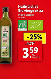 Offre Huile D Olive Bio Vierge Extra Chez Lidl