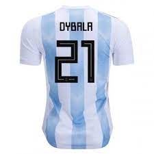 Men S Paulo Dybala 21 Argentina Home Jersey 2018 World Cup Realmadrid Bayern Football Cristiano T Soccer Jersey Football Jersey Shirt Fall Football Outfit
