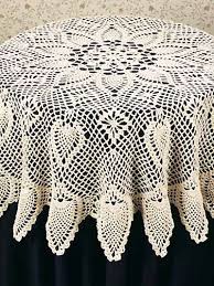 Crochet tablecloth patterns free printable. Round Pineapple Tablecloth Crochet Tablecloth Pattern Crochet Doily Patterns Free Crochet Doily Patterns