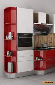 Modern High Gloss Kitchen Cabinet In Red Lacquer Metal Kitchen Cabinets High Gloss Kitchen High Gloss Kitchen Cabinets