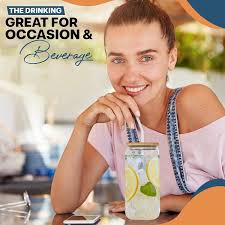 Buy Kamvy Beer Can Shape Drinking Glasses Travel Coffee Sipper Mug Pack of  1, 400ml Multipurpose Glass Tumbler with Bamboo Lid and Straw for Iced Tea,  Smoothies, Cocktail (CAN) Online at Low