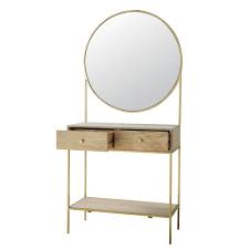 Mobile Da Ingresso Con Specchio In Legno Massello Di Mango Maisons Du Monde Meuble Entree Miroir Bois Deco Maison Du Monde