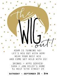 Stationery Party Invitations Birthday Party Invitations Wig Out Party
