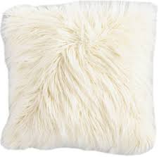 Ivory Mongolian Faux Fur Throw Pillow In 2020 Fur Throw Pillows Throw Pillows Faux Fur Throw Pillow