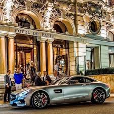The Mercedes Amg Gt Arrives At Hotel De Paris Monte Carlo Ready For An Exclusive Showing At The Monacoyachtshow Me Mercedes Benz Cars Mercedes Mercedes Amg