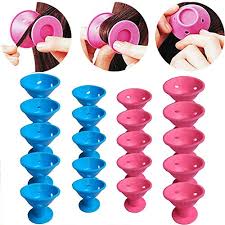 Curl your hair section by. Magic Hair Curlers No Heat Silicone Rollers No Damage Heatless Curling Hair Style Tools For Long Hair Overnight You Can Sleep In Pink Blue Buy Online In Grenada At Grenada Desertcart Com
