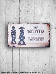 Plaque De Porte Toilettes Soulage Presse Retrodeco Boutique De Decoration Deco Salle De Bain Deco