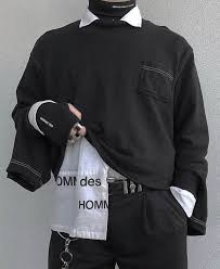 The latest 2021 korean men fashion. Buy Dark Aesthetic Outfits Boy Cheap Online