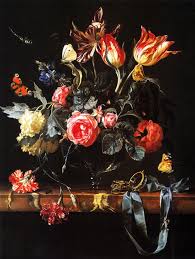 Vase Of Flowers By Dutch Artist Jan Van Huysum Jan Van Huysum Vase Of Flowers On A Garden Ledge 1730 Floral Painting Old Paintings