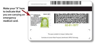 The new cards are distinguished by additional security features that protect the veteran's personal information and have a different look and feel. Sos Emergency Medical Card