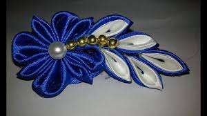 Twist the wire about three turns, leaving a loose loop in contact with the hair clip. How To Make Ribbon Hair Clips Diy Craft Idea Ribbon Flower Tutorial