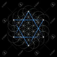 Flower Of Life With David Star Sacred Geometry Vector Illustration Royalty Free Svg Cliparts Vectors And Stock Illustration Image 49122238