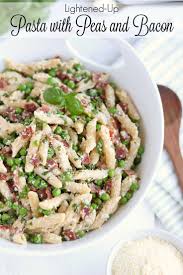 Spicy noodles with pork, scallions & bok choy 4 these spicy noodles are inspired by a chinese dish called ants climbing a tree, named for the way the small pieces of ground pork (the ants) cling to the noodles (the tree). Lightened Up Pasta With Peas And Bacon Two Healthy Kitchens